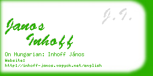 janos inhoff business card