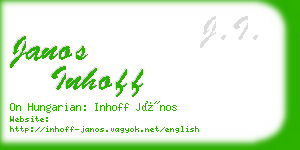 janos inhoff business card